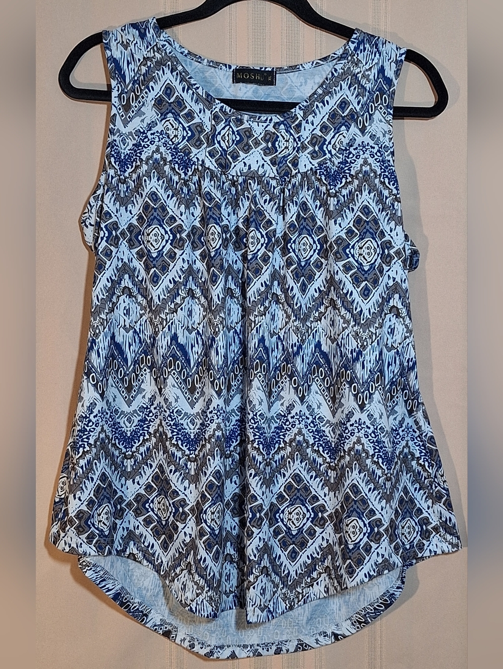 MOSHU Geo Print Sleeveless Top